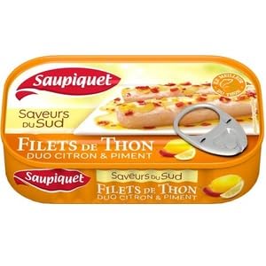 Saupiquet Filets de Thon Duo Pepper And Lemon 115g