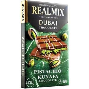 Realmix Tablette Dubai Style Chocolate Lait Pistache Kadaif 100g