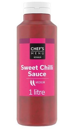 Sweet Chilli Sauce 1 Litre – Ready to Use Sauce for Dipping & Stir Fry – Chef’s Menu – Suitable for Home & Catering