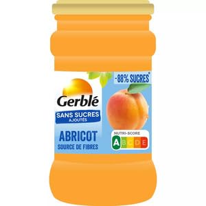 Gerble Confiture Abricot Sans Sucre Ajoute Glucorerul 320g