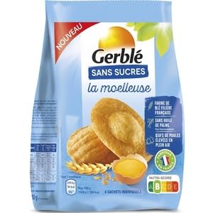 Gerblé la Moelleuse Sans Sucres, Soft Cakes, French Wheat Flour