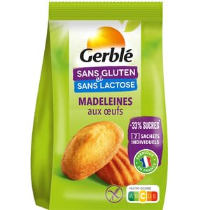 Gerblé Madeleines aux Oeufs, Gluten Free, Lactose Free, Reduced Sugar