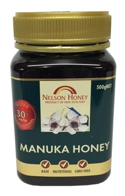 Nelson Honey Manuka Honey Multifloral, Raw, GMO Free, 30+ MGO Rating, 500g