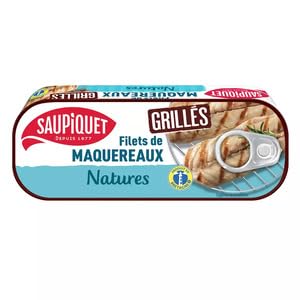 Saupiquet Mackerel Filets Nature Grilled (1/4) 120g