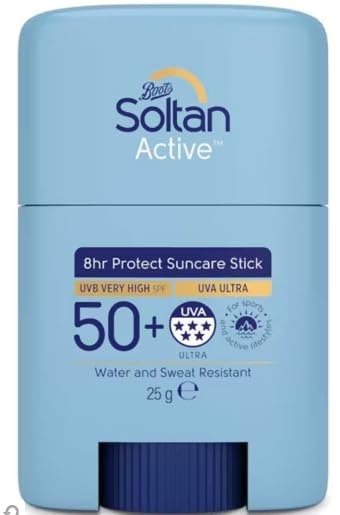 Soltan Active 8hr Protect Suncare Stick SPF 50+, UVA Ultra, Water and Sweat Resistant, 25g