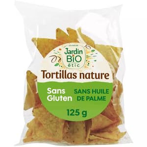 Jardin BiO étic Tortillas Nature, Gluten Free, Sans Huile de Palme, 125g