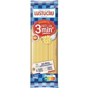 Lustucru Spaghetti Pâtes Spaghetti With Fresh Eggs,3 Minute Cooking 500g