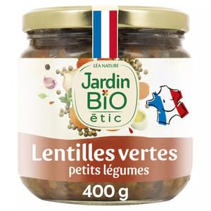 Jardin Bio Lentilles Cuisinées aux Petit Legumes 400g