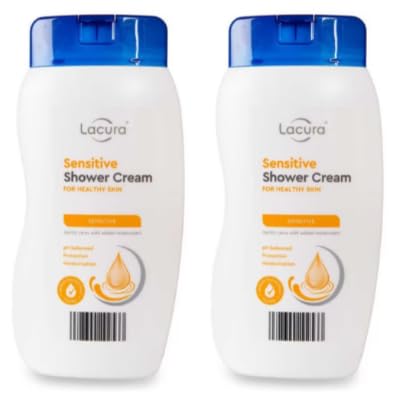 Lacura Sensitive Shower Cream for Healthy Skin - (Pack of 2)