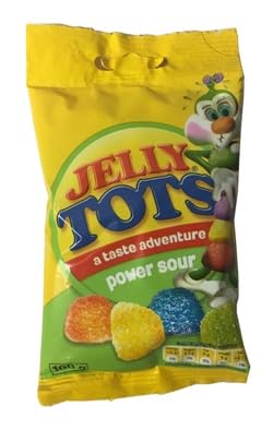 Jelly Tots Power Sour Flavoured Jelly Sweets, Tangy Sour Taste, 100g