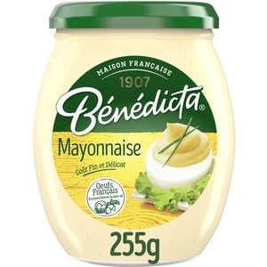 Bénédicta Mayonnaise, Fine and Delicate Taste, French Recipe, Jar, 255g