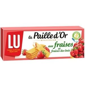 LU la Paille d'Or Wafer Biscuits with Strawberry and Wild Strawberry Flavour