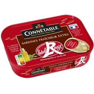 Connetable Sardines a l'Ancienne l'Huile d'Olive (1/6) Label Rouge 135g