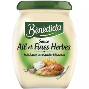 Bénédicta Sauce,Garlic & Herb Sauce, Ideal for White Meats, 250g