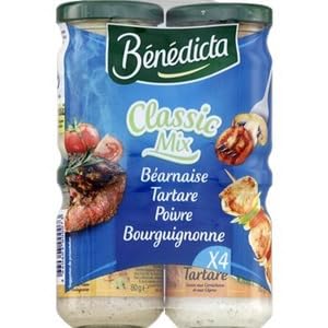 Bénédicta Classic Mix,Béarnaise,Tartare,Poivre,Bourguignonne, 4 x 85g