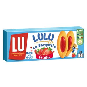 LU Lulu La Barquette Strawberry Biscuits, Rich in Fruit