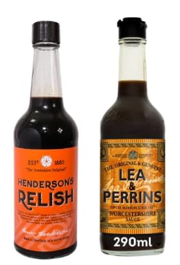 Henderson's Relish and Lea & Perrins Worcestershire Sauce, Classic Condiment Duo
