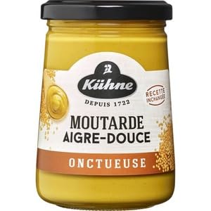Kühne Moutarde Aigre-Douce, Sweet Mustard, Smooth and Creamy, 270g Jar