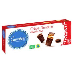 Gavottes Crêpe Dentelle Chocolat Noir Dark Chocolate Wafers