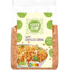 Happy Bio Lentilles Corail 500g