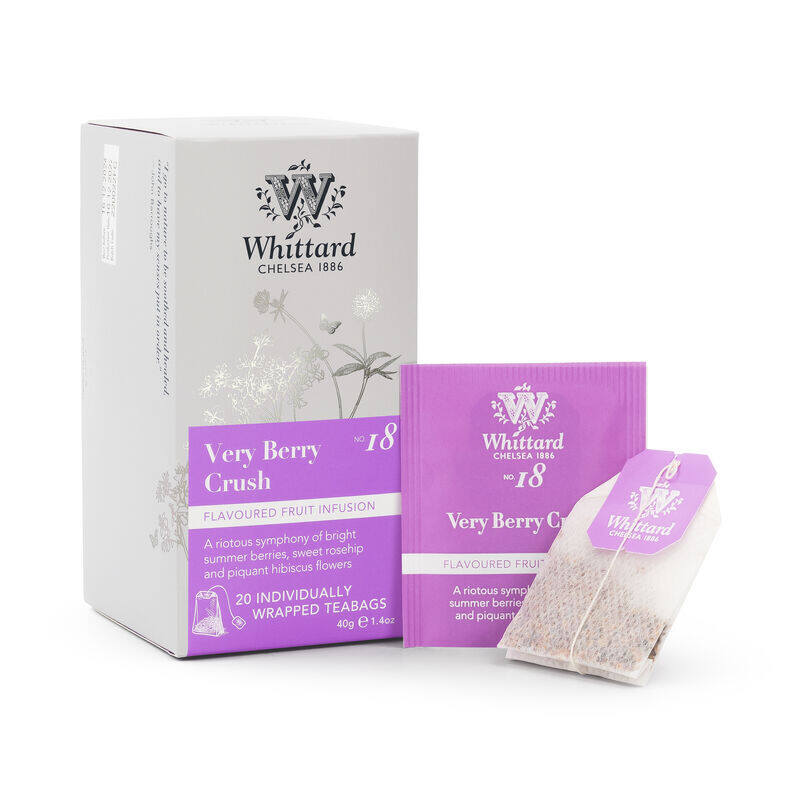 Whittard Very Berry Crush 20 Individually Wrapped Teabags