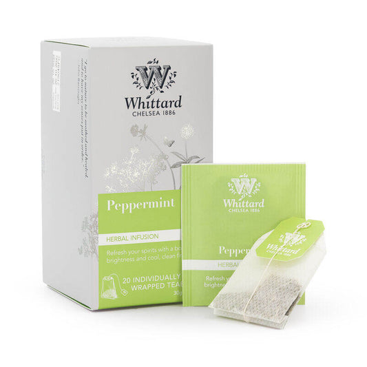 Whittard Organic Peppermint 20 Individually Wrapped Teabags