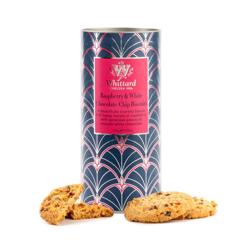 Whittard Raspberry & White Chocolate Chip Biscuits, 150g