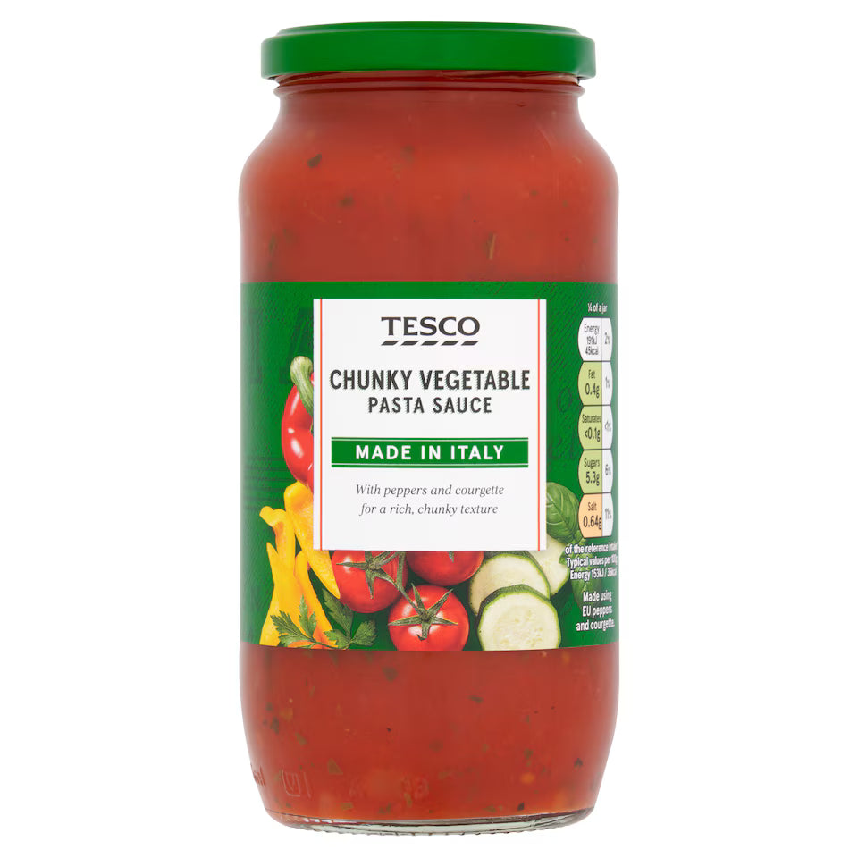 Tesco Chunky Vegetable Pasta Sauce, 500g
