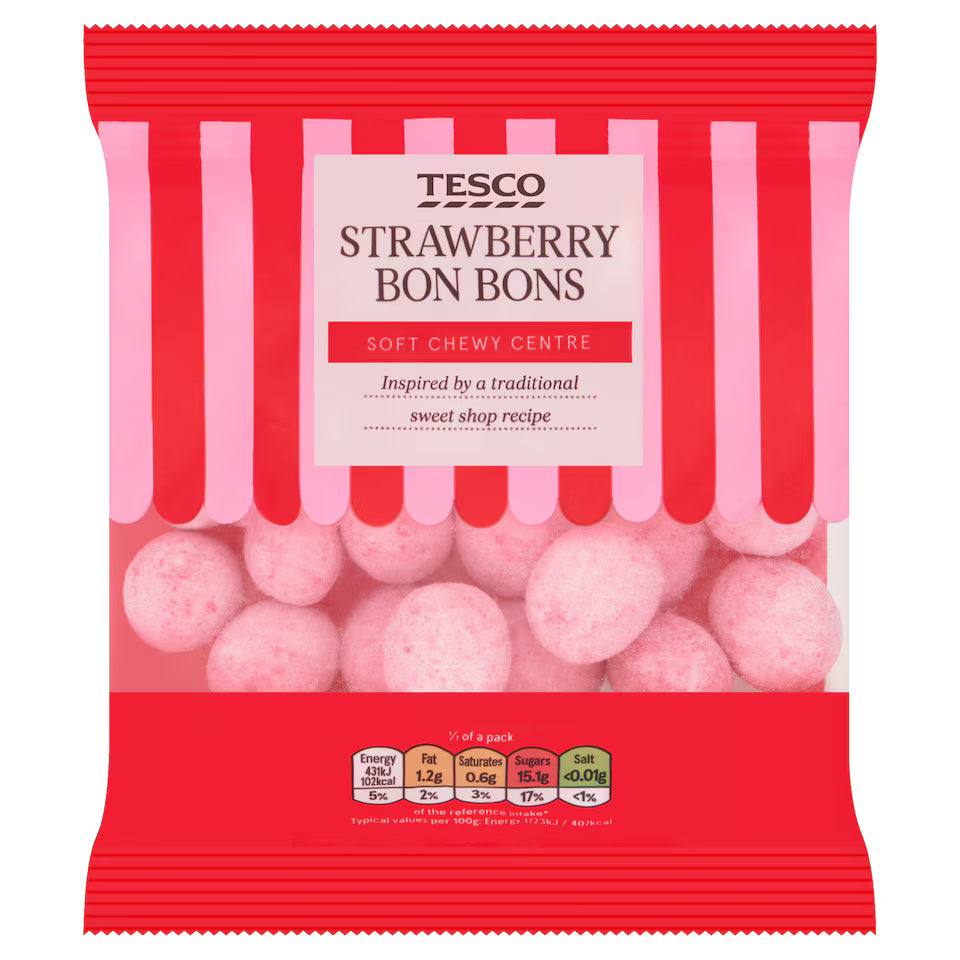 Tesco Strawberry Bon Bons, 175g