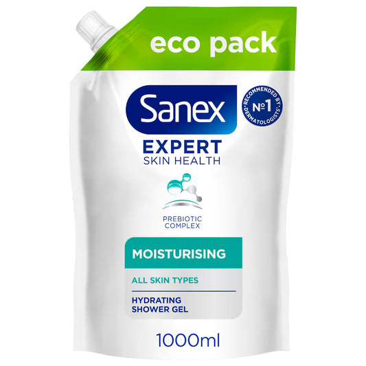 Sanex Expert Skin Health Moisturising Shower Gel Body Wash, 1L