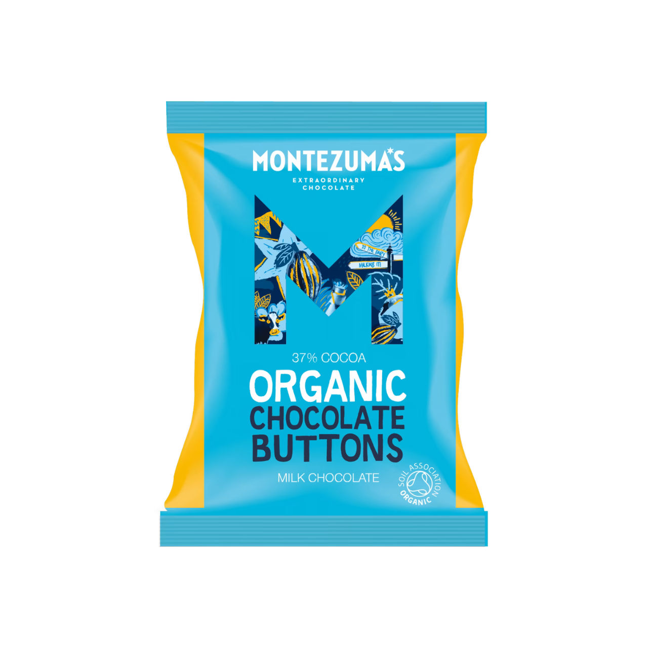 Montezuma's Organic 37% Cocoa Milk Chocolate Buttons 120g