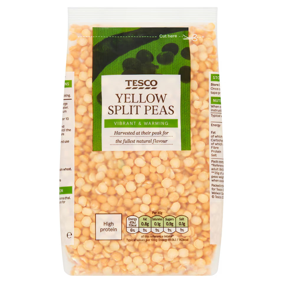 Tesco Yellow Split Peas, 500g