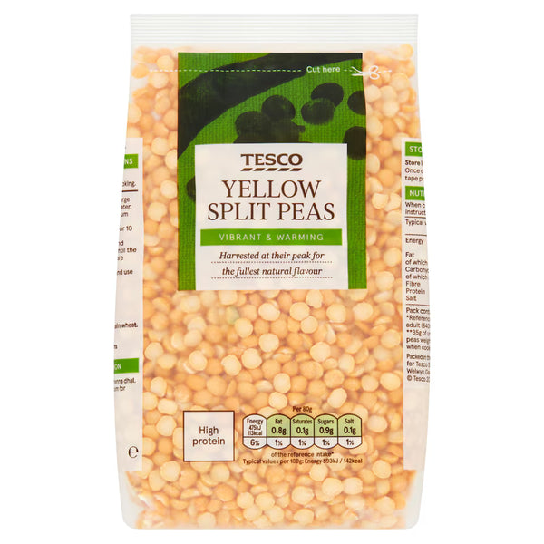 Tesco Yellow Split Peas, 500g