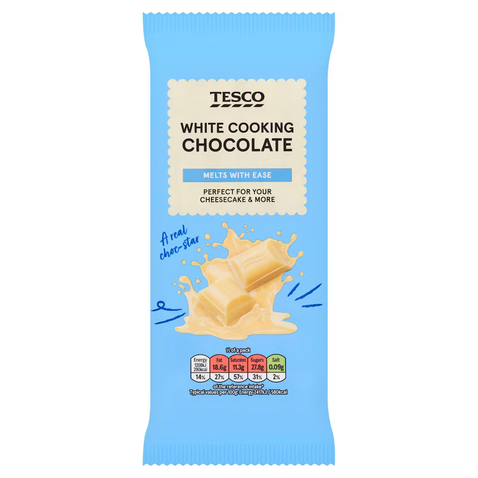 Tesco White Cooking Chocolate, 150g