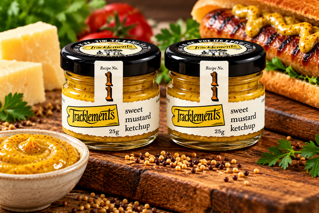 Tracklements Sweet Mustard Ketchup Mini 25g - Pack of 2
