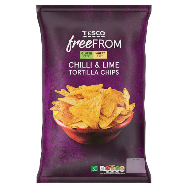 Tesco Free From Chilli & Lime Tortilla Chips, 200g
