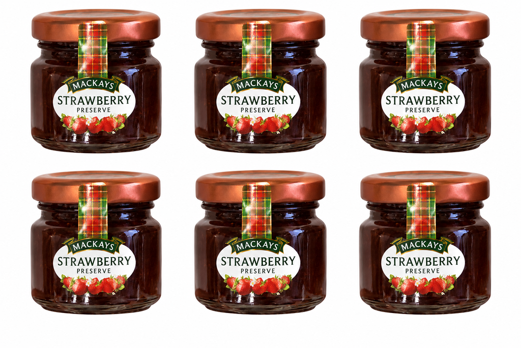 Mackays Mini Strawberry Mini Jar 42g, Pack of 6