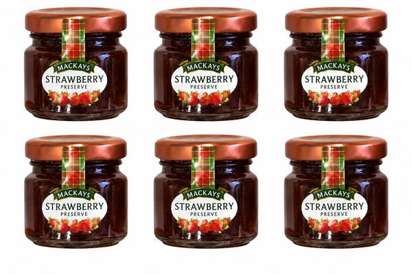 Mackays Mini Strawberry Mini Jar 42g, Pack of 6