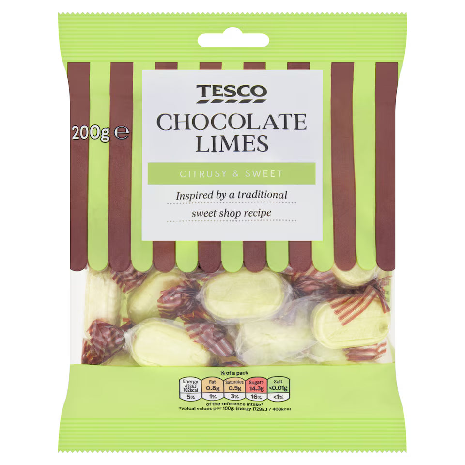 Tesco Chocolate Limes, 200g