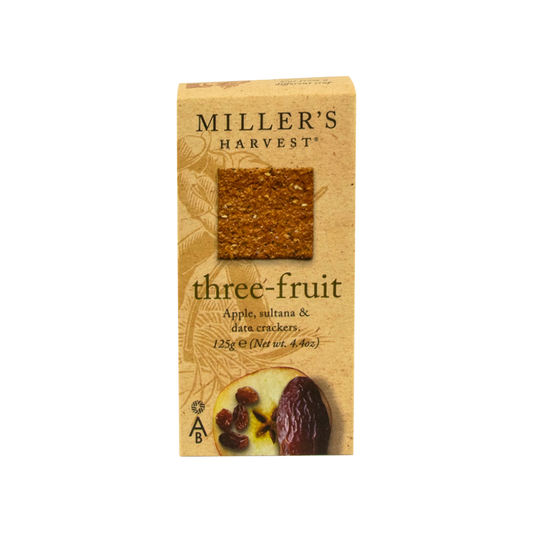 Artisan Biscuits Miller's Harvest Three Fruit 125g
