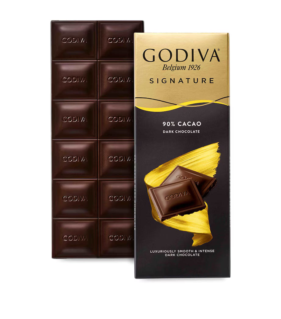 Godiva Signature 90% Cocoa Dark Chocolate Bar - 90g