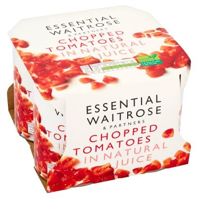 Waitrose Essential Chopped Tomatoes in Natural Juice, 4x400g
