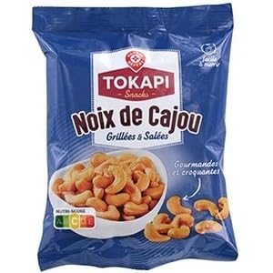 TOKAPI Noix de Cajou, Roasted Salted Cashew nuts 125g