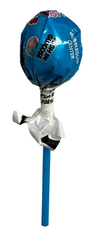 Stumbo Pops Candy Floss Flavour Lollipop with Bubblegum Centre, 21g