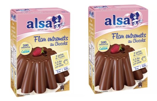 Alsa Chocolate Flavoured Flan Dessert, Pack of 2