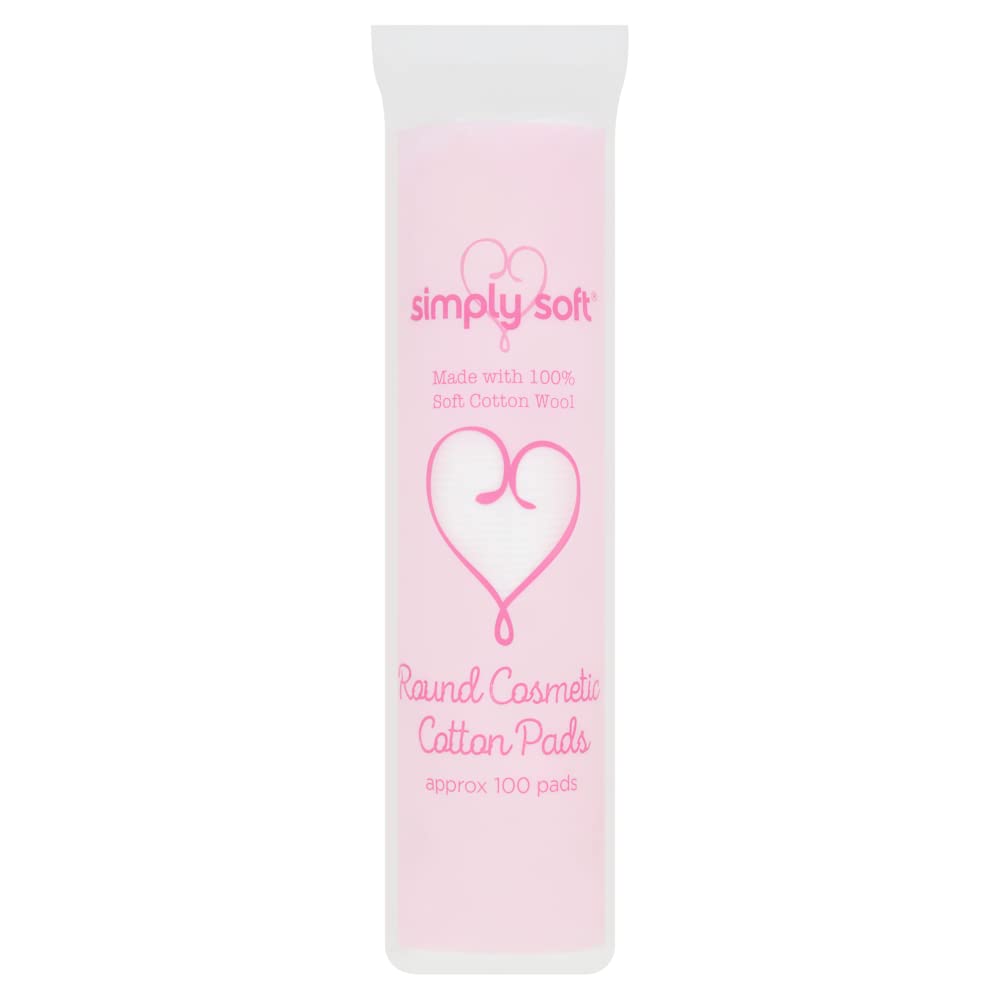 Simply Soft 100 Round Cosmetic Cotton Pads