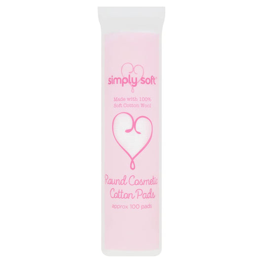 Simply Soft 100 Round Cosmetic Cotton Pads