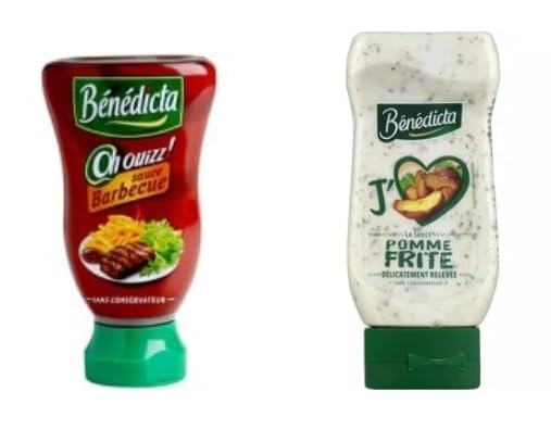 Bénédicta Sauce Duo Pack, Barbecue and Pomme Frite, No Preservatives, Squeeze Bottle