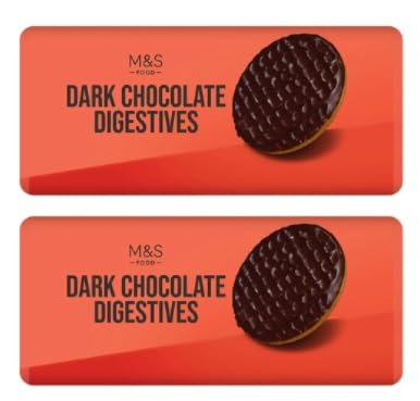 M&S Food Dark Chocolate Digestives, Twin Pack, Biscuits