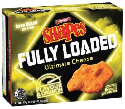 Arnott's Shapes Fully Loaded™ Ultimate Cheese Flavoured Biscuits, Oven ...